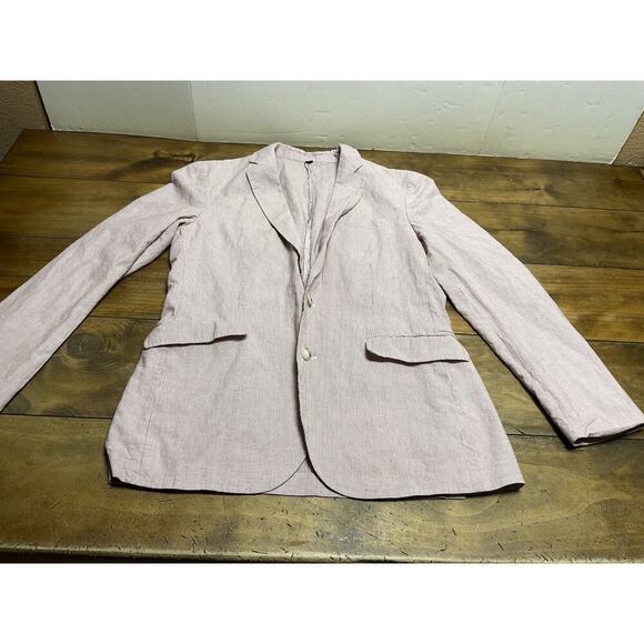 J Crew Other - J Crew Mens Ludlow Seersucker Red White 2 Btn 2 Vent Blazer Sz 38R